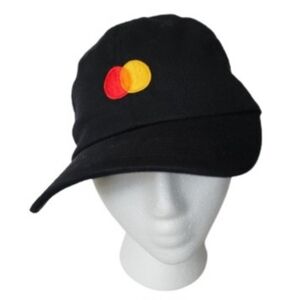 Black Hit Ball Cap Dad Hat with Red and Yellow MC Logo
